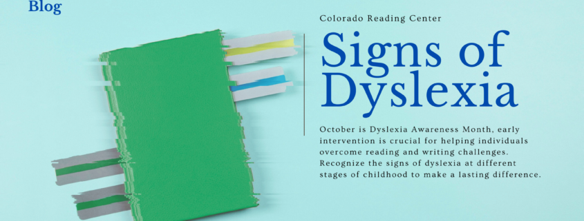 Signs of Dyslexia. October is Dyslexia Awareness Month, early intervention is crucial for helping individuals overcome reading and writing challenges. Recognize the signs of dyslexia at different stages of childhood to make a lasting difference.