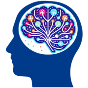 Drawing of a brain with pathway representing the difficulties of dyslexia.